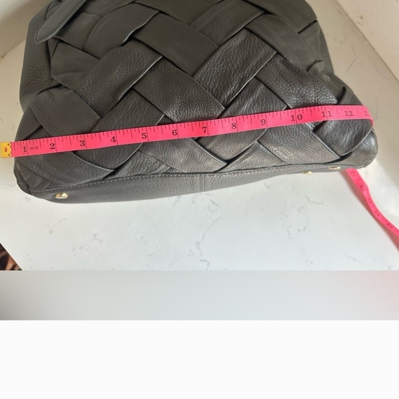 Cole Haan Woven Gray Leather Tote - Picture 10 of 13